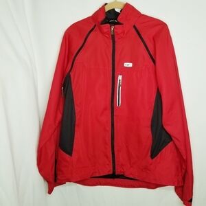 Garneau Biking cycling Electra Jacket Converts into a Tank top Red Womens sz XXL